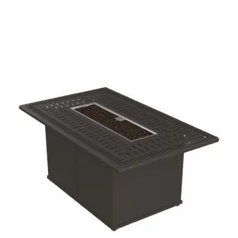 Tropitone Furniture 801753FP-24 Spectrum 53″ x 32″ Rectangular Fire Pit, Built-In Ignitor