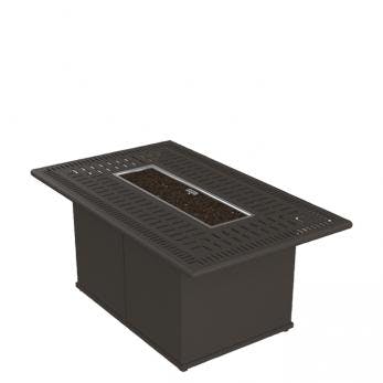 Tropitone Furniture 801753FPM-24 Spectrum 53″ x 32″ Rectangular Fire Pit, Manual Ignition