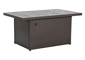 Tropitone Furniture 282053FPL-24 Arazzo 50" x 30" Rectangular, 24" HT, Match Lit Fire Pit Tropitone Furniture 282053FPL-24 Arazzo 50" x 30" Rectangular, 24" HT, Match Lit Fire Pit