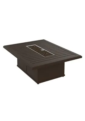Tropitone Furniture 401767FPM-18 Banchetto 54″ x 42″ Rectangular Fire Pit, Manual Ignition
