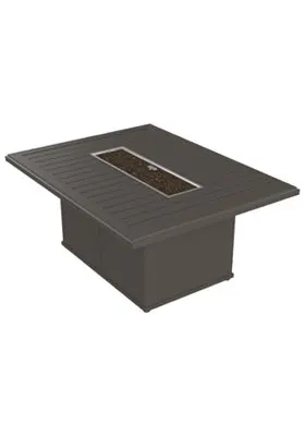Tropitone Furniture 401767FPM-24 Banchetto 54″ x 42″ Rectangular Fire Pit, Manual Ignition