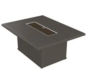 Tropitone Furniture 401767FPM-24 Banchetto 54" x 42" Rectangular Fire Pit, Manual Ignition Tropitone Furniture 401767FPM-24 Banchetto 54" x 42" Rectangular Fire Pit, Manual Ignition