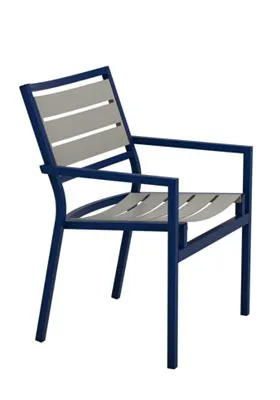 Tropitone Furniture 591037MS Cabana Club Aluminum Slat Dining Chair