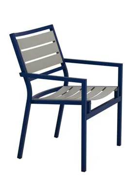 Tropitone Furniture 591037MS Cabana Club Aluminum Slat Dining Chair Tropitone Furniture 591037MS Cabana Club Aluminum Slat Dining Chair