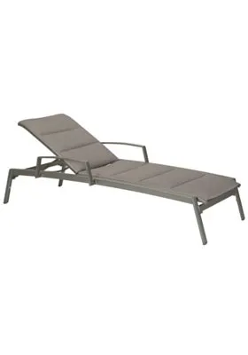 Tropitone Furniture 461433PS Elance Padded Chaise Lounge with Arms