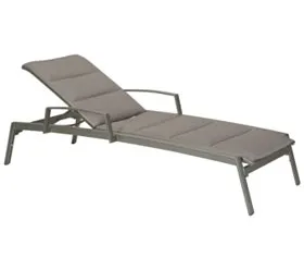 Tropitone Furniture 461433PS Elance Padded Chaise Lounge with Arms Tropitone Furniture 461433PS Elance Padded Chaise Lounge with Arms