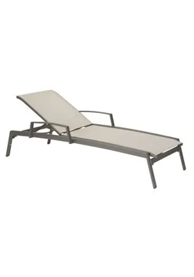 Tropitone Furniture 461433 Elance Relaxed Sling Chaise Lounge with Arms