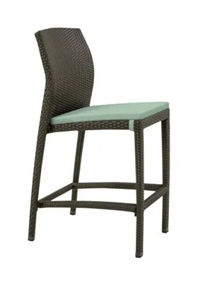 Tropitone Furniture 36162905 Evo Woven Armless Bar Stool with Seat Pad