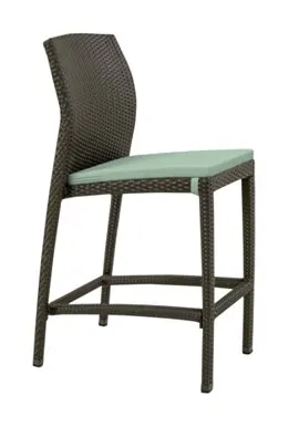 Tropitone Furniture 36162905 Evo Woven Armless Bar Stool with Seat Pad Tropitone Furniture 36162905 Evo Woven Armless Bar Stool with Seat Pad
