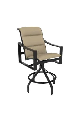 Tropitone Furniture 381527PS-28 Kenzo Padded Sling Swivel Bar Stool