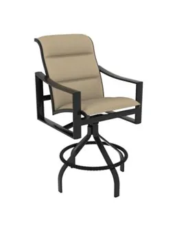 Tropitone Furniture 381527PS-28 Kenzo Padded Sling Swivel Bar Stool Tropitone Furniture 381527PS-28 Kenzo Padded Sling Swivel Bar Stool