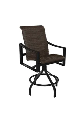 Tropitone Furniture 381527WS-28 Kenzo Woven Swivel Bar Stool