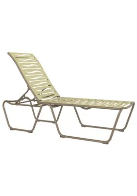 Tropitone Furniture 9532WV-18 Millennia EZ SPAN Armless Chaise Lounge Wave Segment (ADA Compliant)