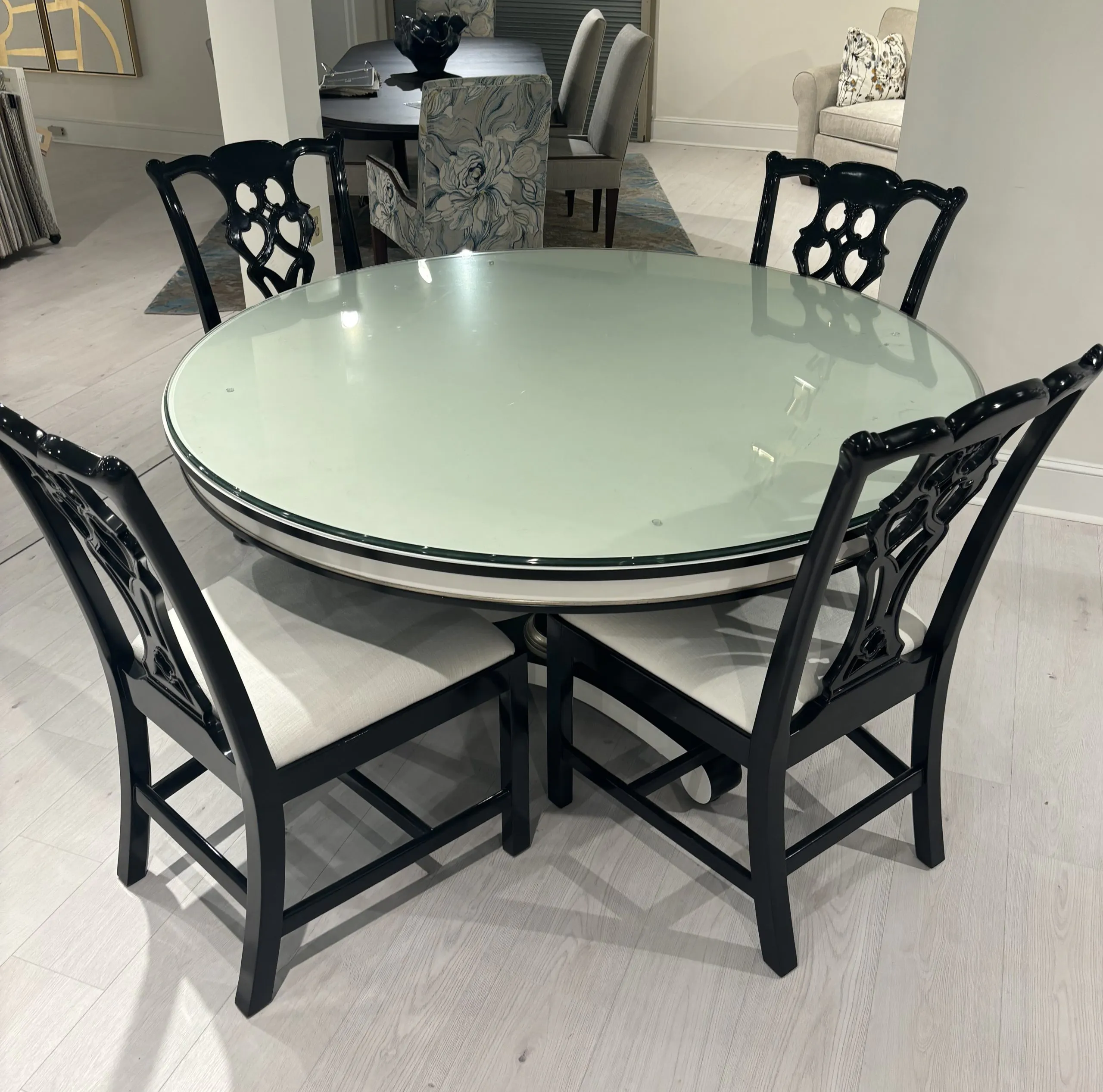 Jonathan Charles 494776-60D Dipole Biedermeier Dining Table and Chairs