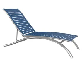 Tropitone Furniture 231432RB South Beach Elite EZ SPAN™ Ribbon Segment Chaise Lounge Armless Tropitone Furniture 231432RB South Beach Elite EZ SPAN™ Ribbon Segment Chaise Lounge Armless