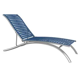 Tropitone Furniture 231432RB South Beach Elite EZ SPAN™ Ribbon Segment Chaise Lounge Armless Tropitone Furniture 231432RB South Beach Elite EZ SPAN™ Ribbon Segment Chaise Lounge Armless