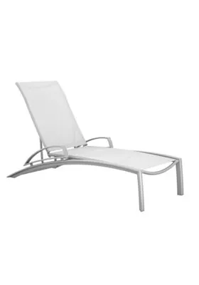 Tropitone Furniture 241433 South Beach Relaxed Sling Chaise Lounge with Arms