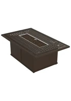 Tropitone Furniture 801753FPM-18 Spectrum 53″ x 32″ Rectangular Fire Pit, Manual Ignition