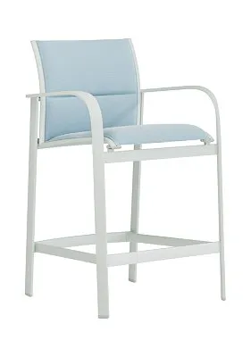 Tropitone Furniture 352426PS-28 Twist Padded Sling Stationary Bar Stool Tropitone Furniture 352426PS-28 Twist Padded Sling Stationary Bar Stool
