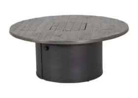 Tropitone Furniture 492042FPL-18 WoodPlank 42" Round, 18" Height, Match Lit Fire Pit Tropitone Furniture 492042FPL-18 WoodPlank 42" Round, 18" Height, Match Lit Fire Pit