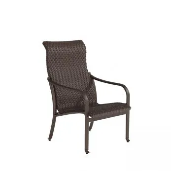 Tropitone Furniture 682301WS Andover Woven Bucket High Back Dining Chair