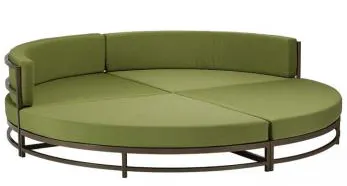 Tropitone Furniture 591052 Cabana Club Cushion Party Lounger Quarter Section Tropitone Furniture 591052 Cabana Club Cushion Party Lounger Quarter Section