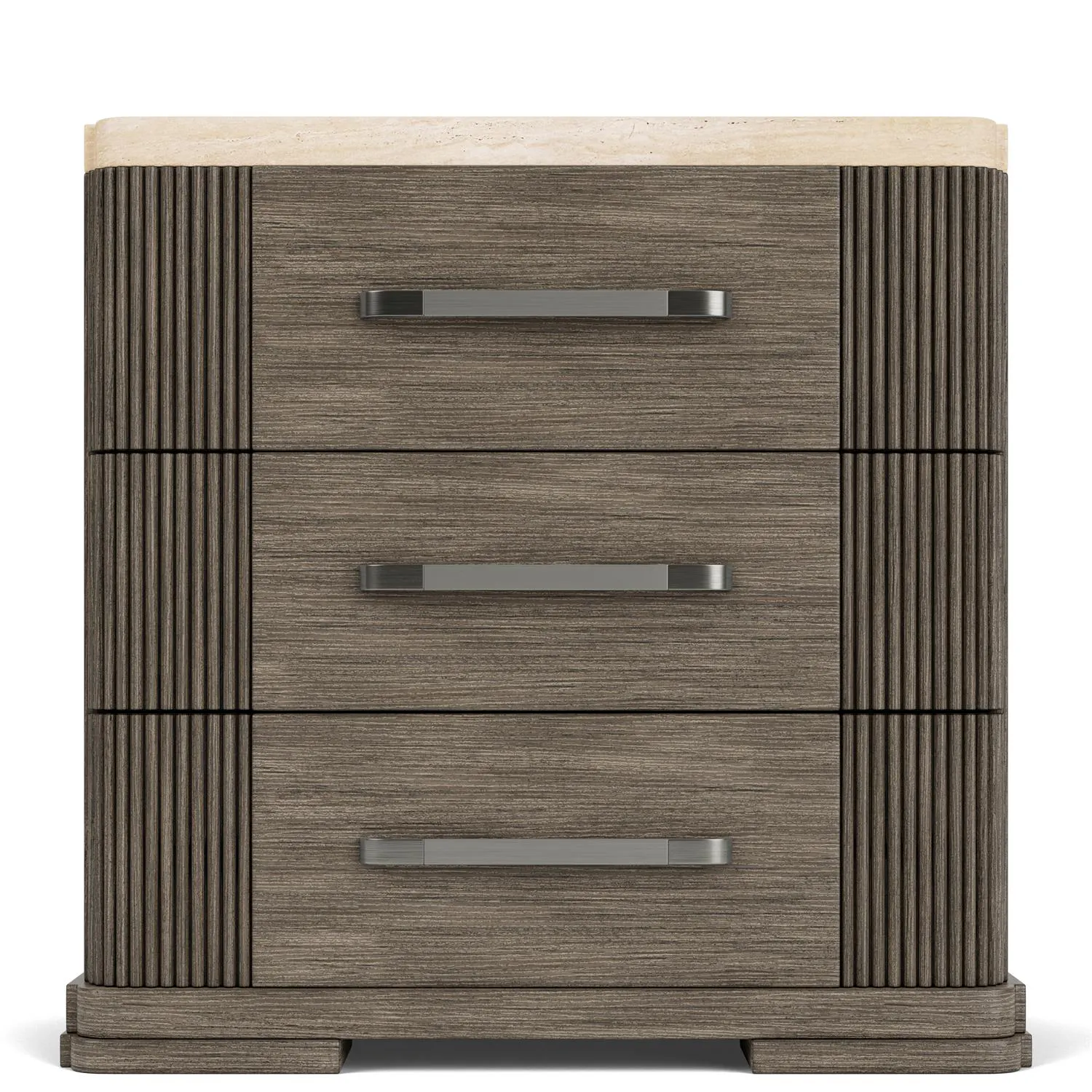 Riverside Furniture 87168 Sariel Stone Top Three Drawer Nightstand