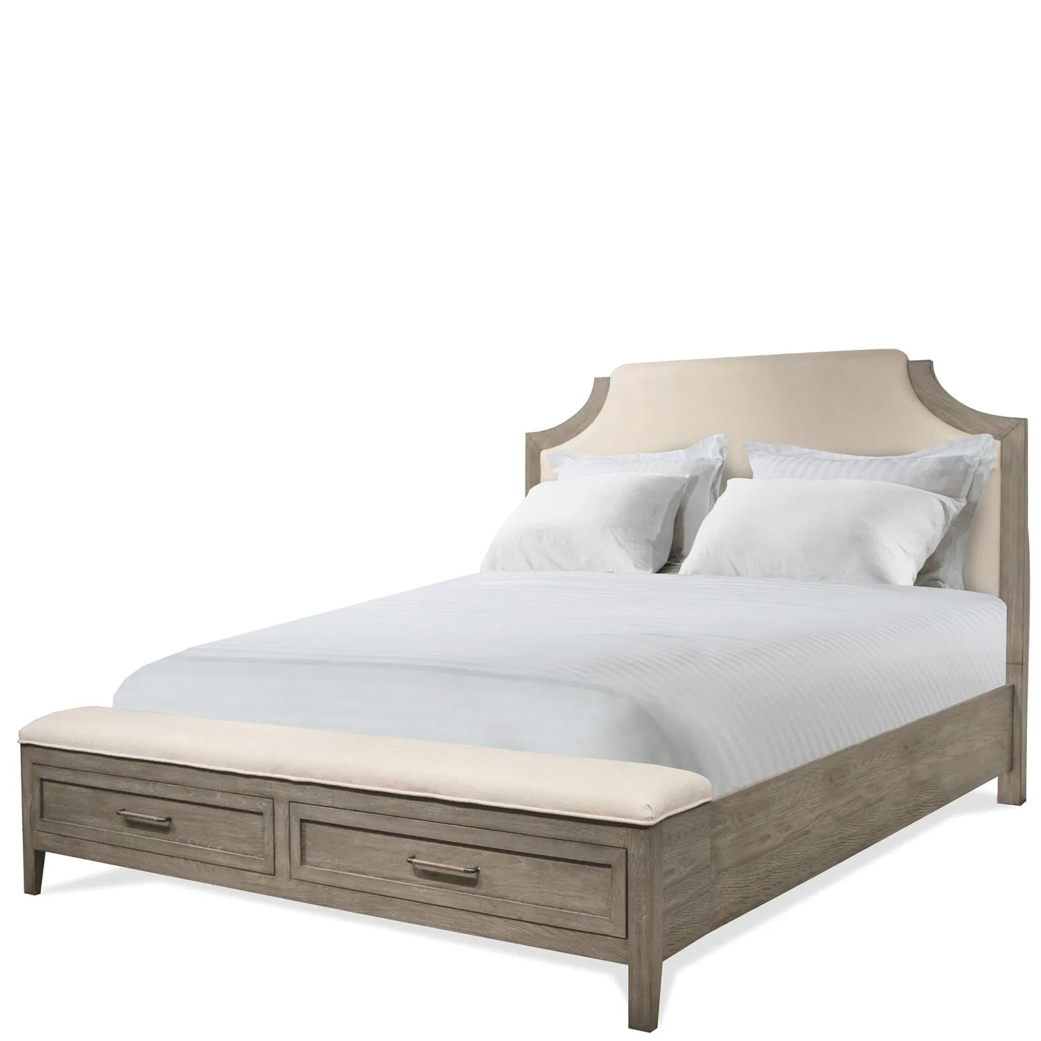 Riverside Furniture 46180-46172-46183 Vogue King Uph Storage Bed