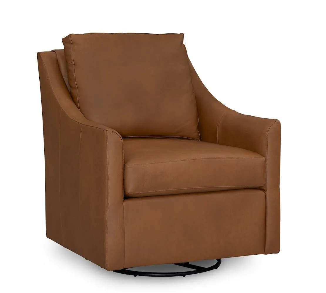 Bassett Furniture 1340-09L Sloan Leather Swivel Glider