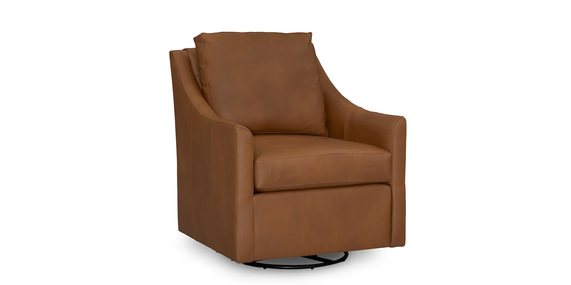 Bassett Furniture 1340-09L Sloan Leather Swivel Glider