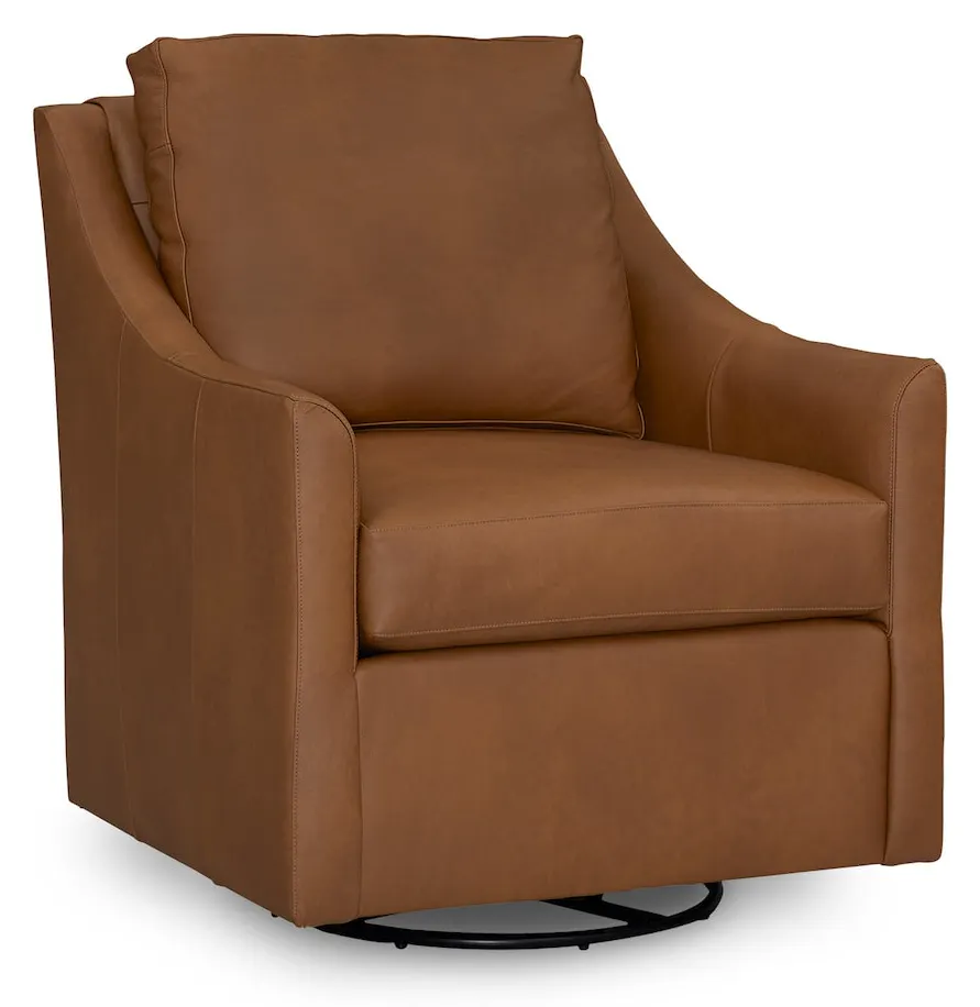 Bassett Furniture 1340-09L Sloan Leather Swivel Chair Bassett Furniture 1340-09L Sloan Leather Swivel Chair