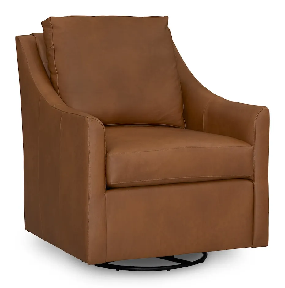Bassett Furniture 1340-09L Sloan Leather Swivel Chair Bassett Furniture 1340-09L Sloan Leather Swivel Chair
