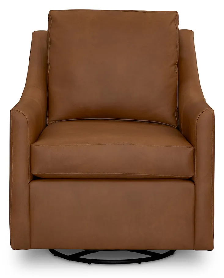 Bassett Furniture 1340-09L Sloan Leather Swivel Chair Bassett Furniture 1340-09L Sloan Leather Swivel Chair