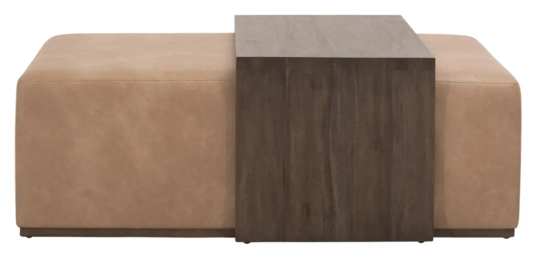 Essentials For Living 6042.BBRN/IVT Dovetail Upholstered Coffee Table Essentials For Living 6042.BBRN/IVT Dovetail Upholstered Coffee Table