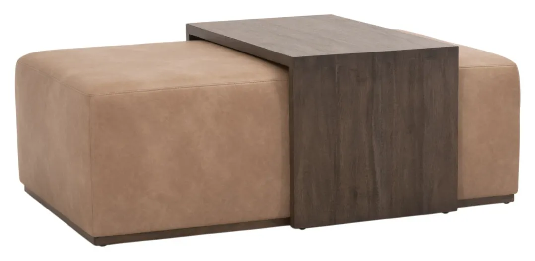Essentials For Living 6042.BBRN/IVT Dovetail Upholstered Coffee Table Essentials For Living 6042.BBRN/IVT Dovetail Upholstered Coffee Table