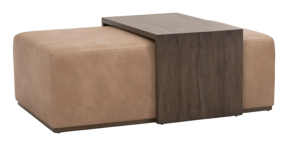 Essentials For Living 6042.BBRN/IVT Dovetail Upholstered Coffee Table Essentials For Living 6042.BBRN/IVT Dovetail Upholstered Coffee Table