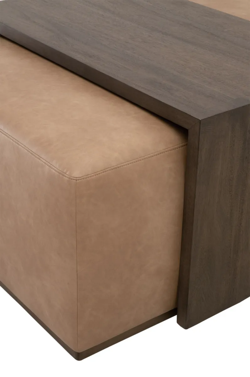 Essentials For Living 6042.BBRN/IVT Dovetail Upholstered Coffee Table Essentials For Living 6042.BBRN/IVT Dovetail Upholstered Coffee Table