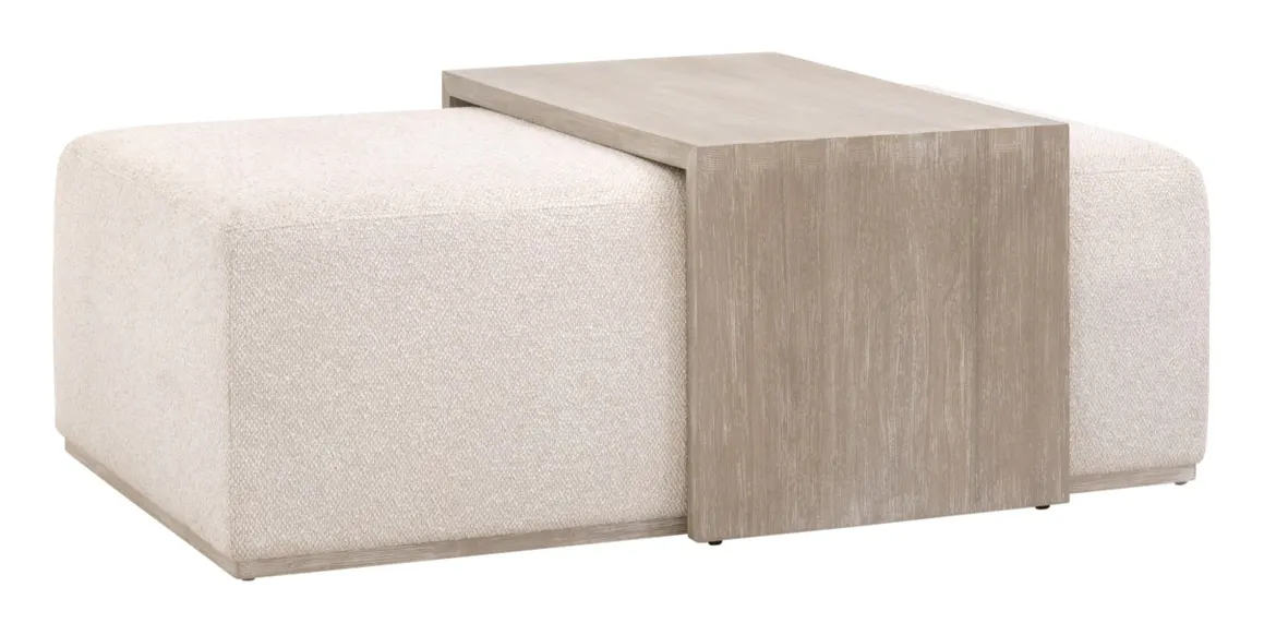 Essentials For Living 6042.NG/LGLIN Dovetail Upholstered Coffee Table Essentials For Living 6042.NG/LGLIN Dovetail Upholstered Coffee Table
