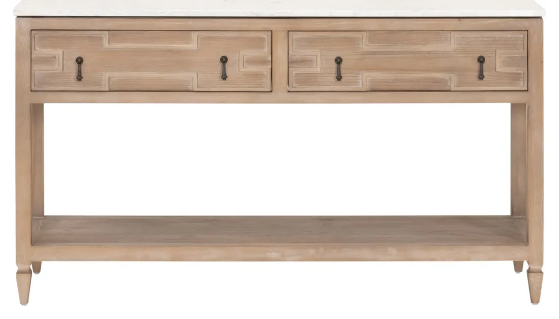 Essentials For Living 8016.SGRY-PNE/WHTQ Emerie 2-Drawer Entry Console Essentials For Living 8016.SGRY-PNE/WHTQ Emerie 2-Drawer Entry Console