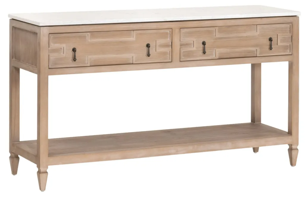 Essentials For Living 8016.SGRY-PNE/WHTQ Emerie 2-Drawer Entry Console Essentials For Living 8016.SGRY-PNE/WHTQ Emerie 2-Drawer Entry Console