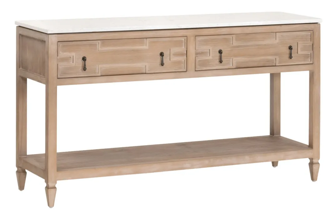 Essentials For Living 8016.SGRY-PNE/WHTQ Emerie 2-Drawer Entry Console Essentials For Living 8016.SGRY-PNE/WHTQ Emerie 2-Drawer Entry Console