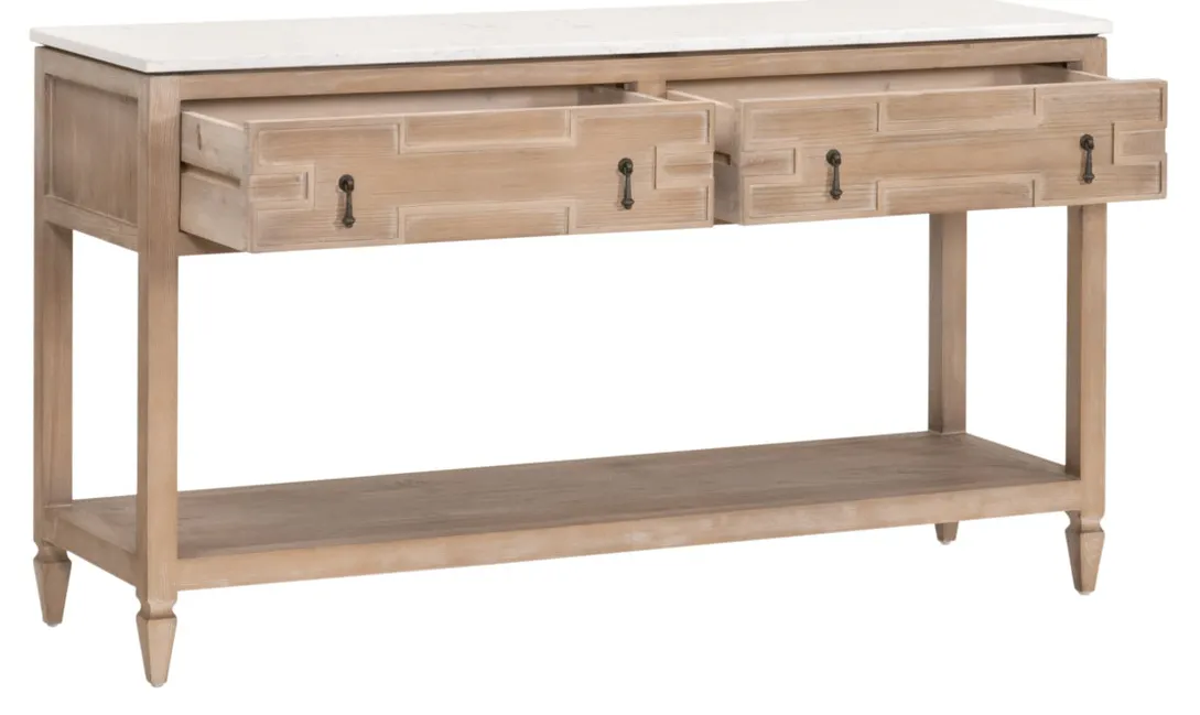 Essentials For Living 8016.SGRY-PNE/WHTQ Emerie 2-Drawer Entry Console Essentials For Living 8016.SGRY-PNE/WHTQ Emerie 2-Drawer Entry Console