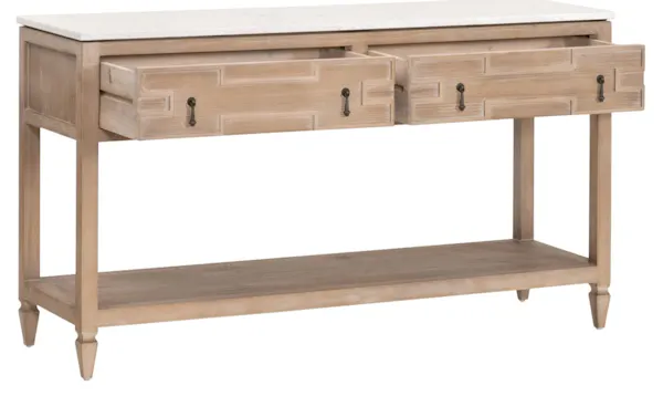 Essentials For Living 8016.SGRY-PNE/WHTQ Emerie 2-Drawer Entry Console Essentials For Living 8016.SGRY-PNE/WHTQ Emerie 2-Drawer Entry Console