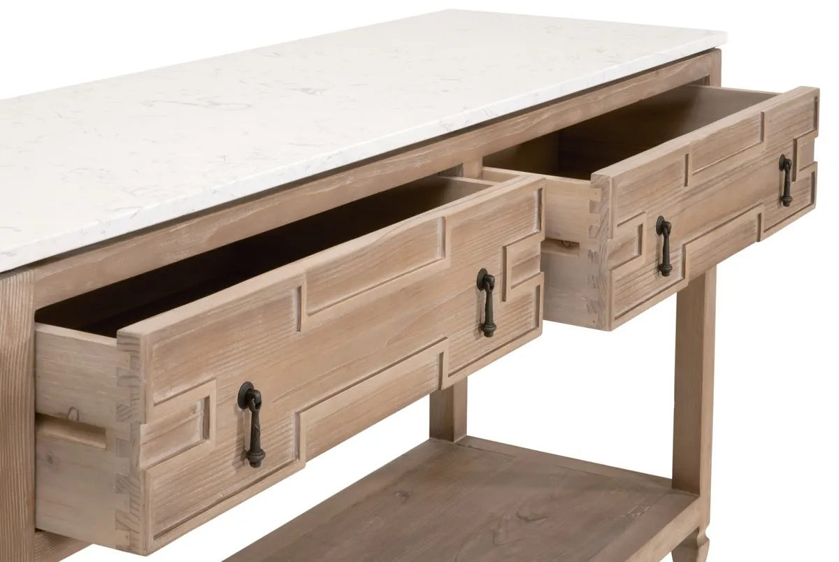 Essentials For Living 8016.SGRY-PNE/WHTQ Emerie 2-Drawer Entry Console Essentials For Living 8016.SGRY-PNE/WHTQ Emerie 2-Drawer Entry Console