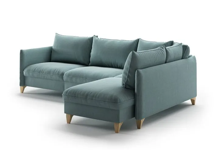 Luonto Furniture FLIP-CED60+HAG Flipper Full Size XL Sectional Sleeper (RHF Chaise)