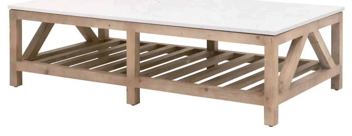 Essentials For Living 8019.SGRY-PNE/WHTQ Spruce Coffee Table Essentials For Living 8019.SGRY-PNE/WHTQ Spruce Coffee Table