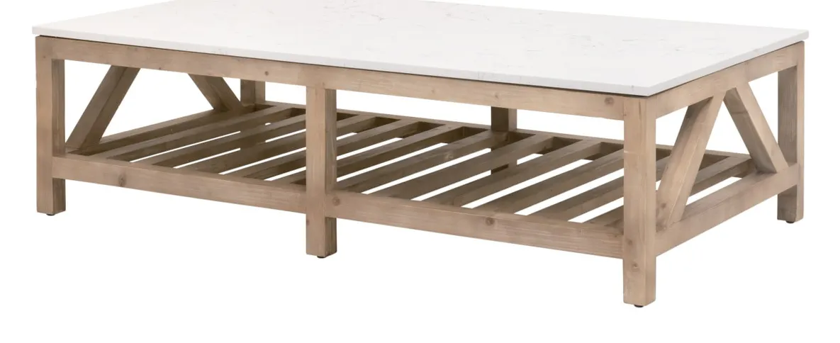 Essentials For Living 8019.SGRY-PNE/WHTQ Spruce Coffee Table Essentials For Living 8019.SGRY-PNE/WHTQ Spruce Coffee Table