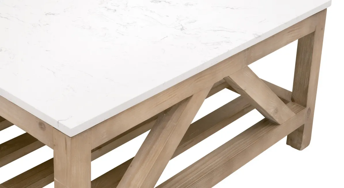 Essentials For Living 8019.SGRY-PNE/WHTQ Spruce Coffee Table Essentials For Living 8019.SGRY-PNE/WHTQ Spruce Coffee Table