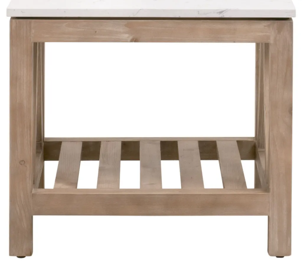 Essentials For Living 8020.SGRY-PNE/WHTQ Spruce End Table Essentials For Living 8020.SGRY-PNE/WHTQ Spruce End Table