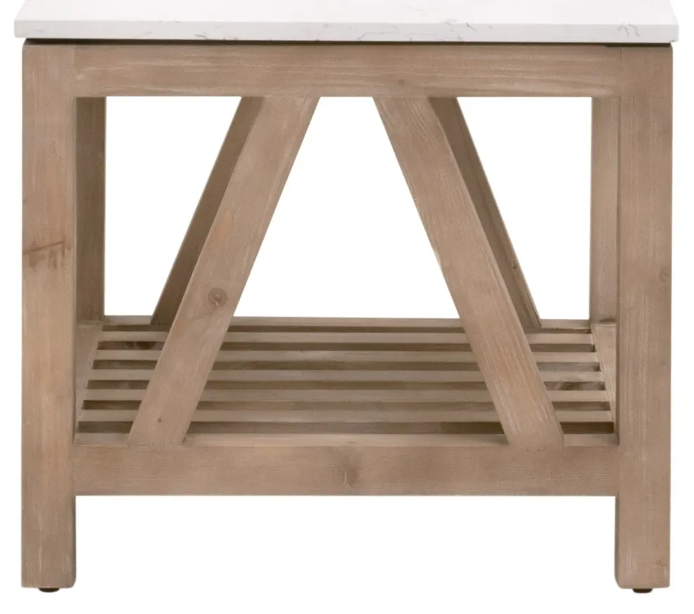 Essentials For Living 8020.SGRY-PNE/WHTQ Spruce End Table Essentials For Living 8020.SGRY-PNE/WHTQ Spruce End Table